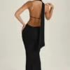 Anneka Maxikleid mit Halterneck und Ausschnitt mit Schaldetail in Schwarz Anneka Maxikleid mit Halterneck und Ausschnitt mit Schaldetail in Schwarz