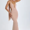 Anneka Maxikleid mit Halterneck und Ausschnitt mit Schaldetail in Warm Peach Anneka Maxikleid mit Halterneck und Ausschnitt mit Schaldetail in Warm Peach