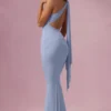 Annelise Jersey-Brautjungfernkleid in Puderblau Annelise Jersey-Brautjungfernkleid in Puderblau