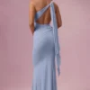 Annelise Jersey-Brautjungfernkleid in Puderblau Annelise Jersey-Brautjungfernkleid in Puderblau
