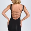 Aoife Modal-Minikleid mit Spitzenbesatz in Schwarz Aoife Modal-Minikleid mit Spitzenbesatz in Schwarz