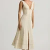 Aralisse A-Linien-Midaxi-Kleid aus Baumwollpopeline in Elfenbein Aralisse A-Linien-Midaxi-Kleid aus Baumwollpopeline in Elfenbein