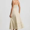 Aralisse A-Linien-Midaxi-Kleid aus Baumwollpopeline in Elfenbein Aralisse A-Linien-Midaxi-Kleid aus Baumwollpopeline in Elfenbein