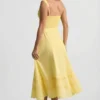 Aralisse A-Linien-Midaxi-Kleid aus Baumwollpopeline in Pastellgelb Aralisse A-Linien-Midaxi-Kleid aus Baumwollpopeline in Pastellgelb
