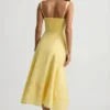 Aralisse A-Linien-Midaxi-Kleid aus Baumwollpopeline in Pastellgelb Aralisse A-Linien-Midaxi-Kleid aus Baumwollpopeline in Pastellgelb