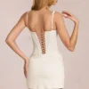 Aralyn Spitzen-Korsett-Minikleid in Elfenbein Aralyn Spitzen-Korsett-Minikleid in Elfenbein