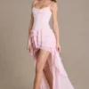 Arlette Premium-Korsettkleid mit verziertem Wasserfallausschnitt in Babyrosa Arlette Premium-Korsettkleid mit verziertem Wasserfallausschnitt in Babyrosa