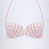 Ascona Balconette-Bikinioberteil mit Bügeln und Neckholder in Mauve-Streifen