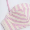 Ascona Balconette-Bikinioberteil mit Bügeln und Neckholder in Mauve-Streifen