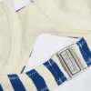 Ascona-Bikinioberteil mit Bügeln, Neckholder und Balconette-Schnitt in marineblauen Streifen