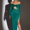 Audra Cut-Out-Maxikleid in Smaragdgrün Audra Cut-Out-Maxikleid in Smaragdgrün