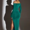Audra Cut-Out-Maxikleid in Smaragdgrün Audra Cut-Out-Maxikleid in Smaragdgrün