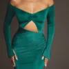 Audra Cut-Out-Maxikleid in Smaragdgrün Audra Cut-Out-Maxikleid in Smaragdgrün