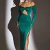 Audra Cut-Out-Maxikleid in Smaragdgrün Audra Cut-Out-Maxikleid in Smaragdgrün