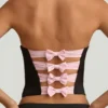 Audrina Cut-Out-Korsett-Oberteil mit Schleifendetail in Schwarz Audrina Cut-Out-Korsett-Oberteil mit Schleifendetail in Schwarz