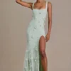 Aurelia verziertes Korsettkleid in Salbeigrün Aurelia verziertes Korsettkleid in Salbeigrün