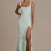 Aurelia verziertes Korsettkleid in Salbeigrün Aurelia verziertes Korsettkleid in Salbeigrün