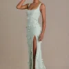Aurelia verziertes Korsettkleid in Salbeigrün Aurelia verziertes Korsettkleid in Salbeigrün