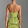 Aurora Bandeau-Minikleid mit Verzierungen in Birnengrün Aurora Bandeau-Minikleid mit Verzierungen in Birnengrün