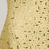 Averie Transparentes, verziertes Minikleid mit quadratischem Ausschnitt in Gelb Averie Transparentes, verziertes Minikleid mit quadratischem Ausschnitt in Gelb