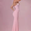 Avielle Satin-Korsett-Brautjungfernkleid in Blush Pink Avielle Satin-Korsett-Brautjungfernkleid in Blush Pink