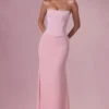Avielle Satin-Korsett-Brautjungfernkleid in Blush Pink Avielle Satin-Korsett-Brautjungfernkleid in Blush Pink
