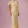 Avielle Satin-Korsett-Brautjungfernkleid in Buttergelb Avielle Satin-Korsett-Brautjungfernkleid in Buttergelb