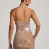 Ayleen Minikleid mit Verzierungen und Cut-outs in Mandel Ayleen Minikleid mit Verzierungen und Cut-outs in Mandel