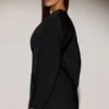 Azelie Einreihiges Blazer-Minikleid in Schwarz Azelie Einreihiges Blazer-Minikleid in Schwarz