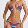 Azure By Oh Polly Bademode-Mikro-Cheeky-Bikinihose mit Multicolor-Print