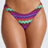 Azure By Oh Polly Bademode-Mikro-Cheeky-Bikinihose mit Multicolor-Print