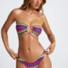 Azure By Oh Polly Bademode-Mikro-Cheeky-Bikinihose mit Multicolor-Print