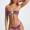 Azure By Oh Polly Bademode-Multiway-Bikinioberteil mit Multi-Print