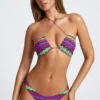 Azure By Oh Polly Bademode-Multiway-Bikinioberteil mit Multi-Print