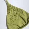Baie verziertes Triangel-Bikini-Oberteil in Olivgrün Baie verziertes Triangel-Bikini-Oberteil in Olivgrün