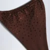 Bali verzierte Bikinihose mit Kordelzug in Schokoladenbraun Bali verzierte Bikinihose mit Kordelzug in Schokoladenbraun