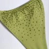 Bali verzierte String-Bikini-Unterteile mit Kordelzug in Olivgrün Bali verzierte String-Bikini-Unterteile mit Kordelzug in Olivgrün