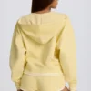Baumwolljersey-Hoodie mit V-Ausschnitt in Lemon Baumwolljersey-Hoodie mit V-Ausschnitt in Lemon
