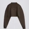 Baumwolljersey-Sweatshirt mit Acid-Wash-Effekt in Braun Baumwolljersey-Sweatshirt mit Acid-Wash-Effekt in Braun