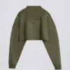 Baumwolljersey-Sweatshirt mit Acid-Wash-Effekt in Hellgrün Baumwolljersey-Sweatshirt mit Acid-Wash-Effekt in Hellgrün