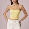 Beata Shorts mit hoher Taille und A-Linien-Schnitt in Ecru-Waschung