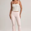 Bebe Modal-Hose mit Umschlag, mittlerer Leibhöhe und ausgestelltem Bein in Streifenmuster