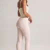 Bebe Modal-Hose mit Umschlag, mittlerer Leibhöhe und ausgestelltem Bein in Streifenmuster