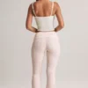 Bebe Modal-Hose mit Umschlag, mittlerer Leibhöhe und ausgestelltem Bein in Streifenmuster
