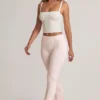 Bebe Modal-Hose mit Umschlag, mittlerer Leibhöhe und ausgestelltem Bein in Streifenmuster