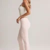 Bebe Modal-Hose mit Umschlag, mittlerer Leibhöhe und ausgestelltem Bein in Streifenmuster