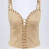 Bela Schnür-Oberteil in Beige