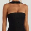 Belgravia Bandeau-Maxikleid mit Verzierungen in Schwarz Belgravia Bandeau-Maxikleid mit Verzierungen in Schwarz