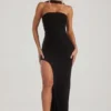Belgravia Bandeau-Maxikleid mit Verzierungen in Schwarz Belgravia Bandeau-Maxikleid mit Verzierungen in Schwarz