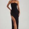 Belgravia Bandeau-Maxikleid mit Verzierungen in Schwarz Belgravia Bandeau-Maxikleid mit Verzierungen in Schwarz